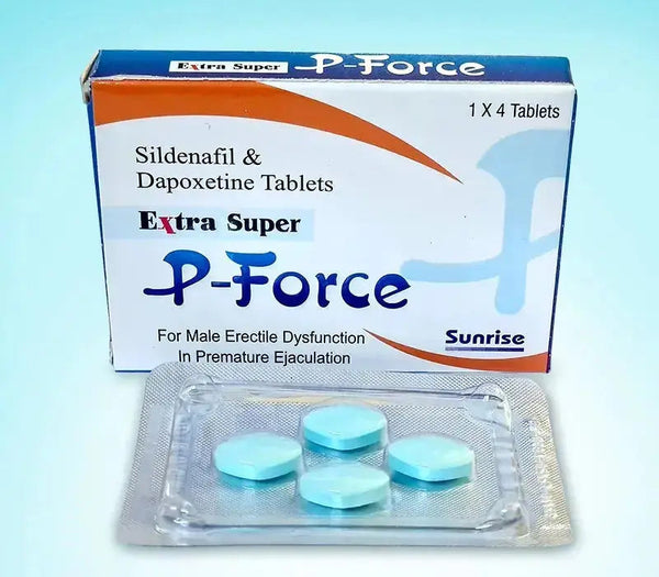 Cutie Extra Super P-Force cu pastile albastre sildenafil si dapoxetina