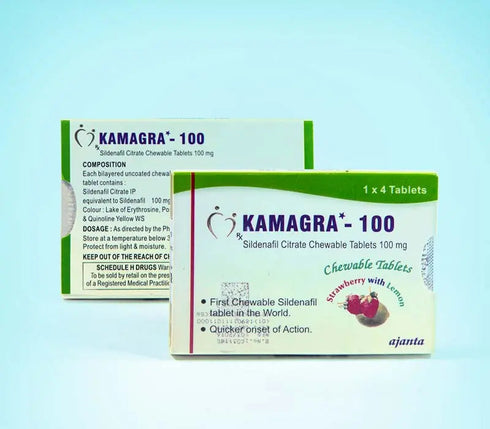 Ambalaj Kamagra Polo, tablete de mestecat pentru potenta masculina