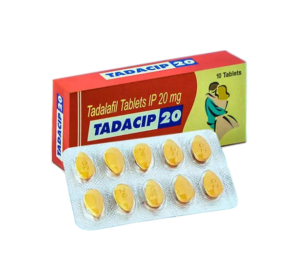 Cutie Tadacip 20 mg cu 10 pastile tadalafil de la Cipla pentru erectie