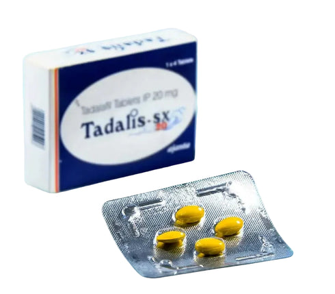 Cutie Tadalis SX cu blister de pastile tadalafil pentru erectie de durata
