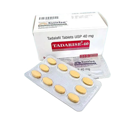 Cutie Tadarise 40 mg cu blister de pastile tadalafil pentru erectie