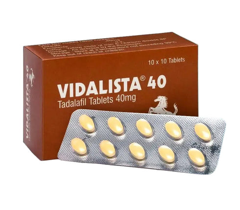 Cutie Vidalista 40 mg cu blister de pastile tadalafil pentru erectie