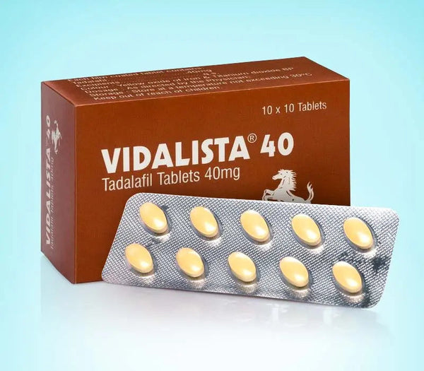 Cutie Vidalista 40 mg cu blister de pastile tadalafil pentru erectie