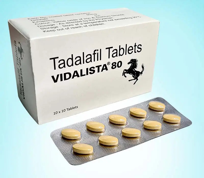 Cutie Vidalista 80 mg cu blister de pastile tadalafil doza puternica